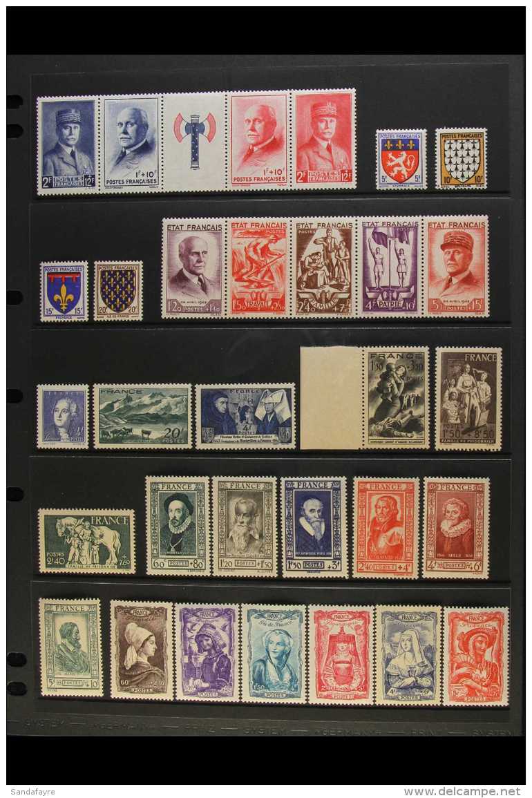 1943 YEAR SET - NEVER HINGED MINT  A Complete Year Set, From Yv 470/537, Presented On Stock Pages. Never Hinged... - Autres & Non Classés
