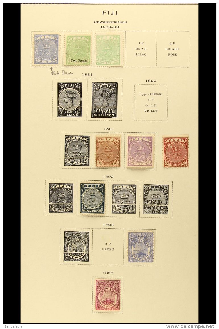 1878-1969 FINE MINT COLLECTION  On Printed Pages. Includes QV Ranges To 5d, KEVII To 2&frac12;d, KGV To Various... - Fiji (...-1970)