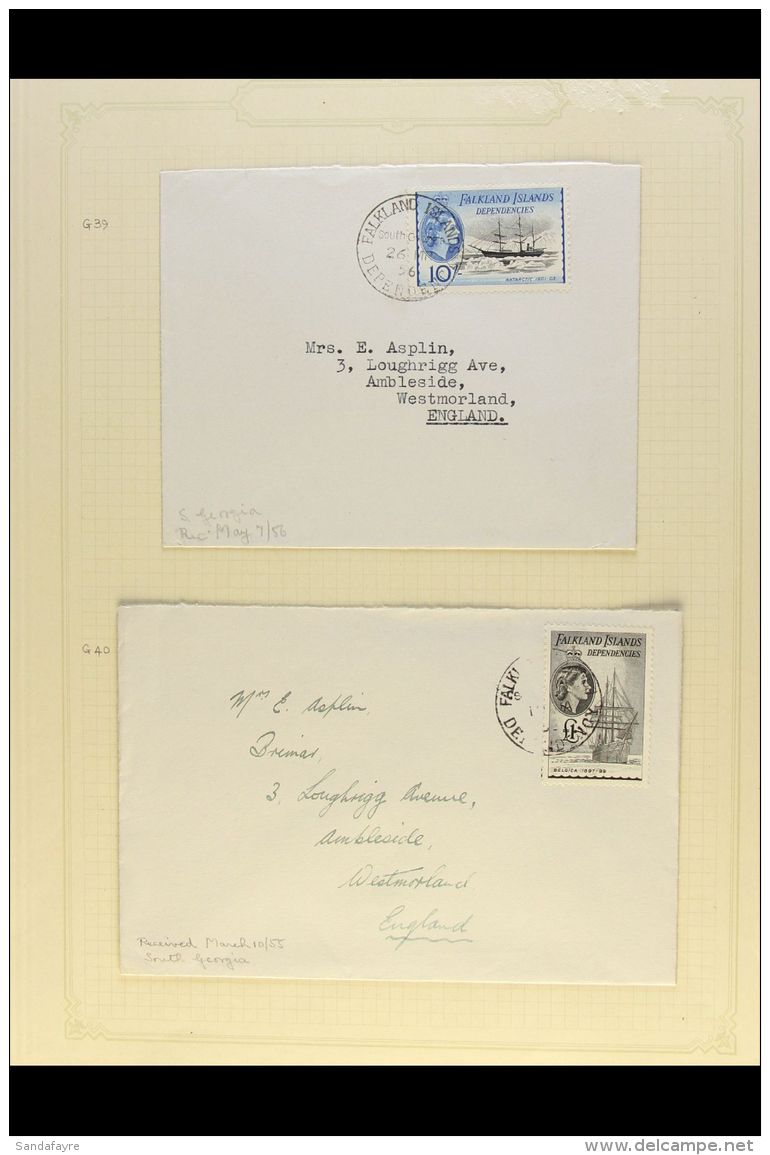 1954-62  Dependencies Ships Definitives Most Values To 2s, 2s6d, 5s, 10s, And &pound;1, Between SG G26/40, Very... - Islas Malvinas