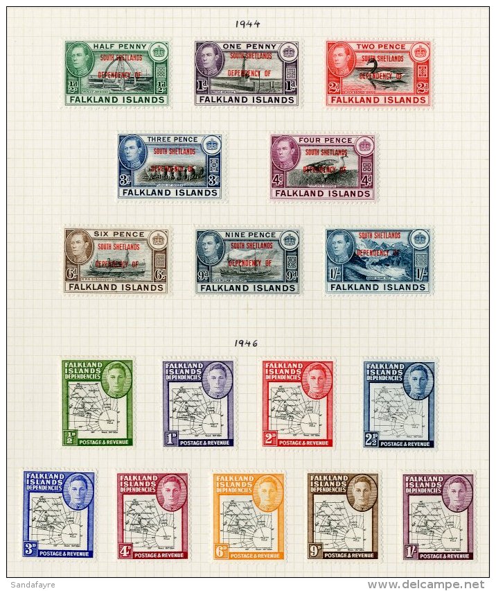 1944-88 VERY FINE MINT COLLECTION  A Lovely Fresh ALL DIFFERENT Mint Collection Of All Different Sets On Leaves,... - Islas Malvinas