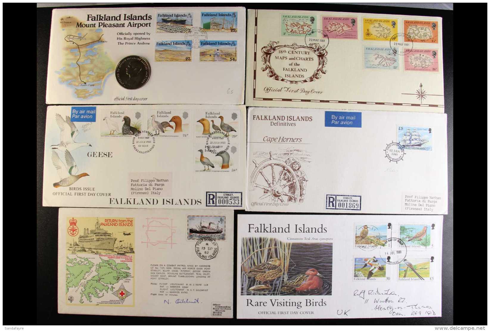 1972-1998 COVERS ACCUMULATION  An Interesting Commercial &amp; Philatelic Covers Hoard, Inc Airmail &amp;... - Islas Malvinas