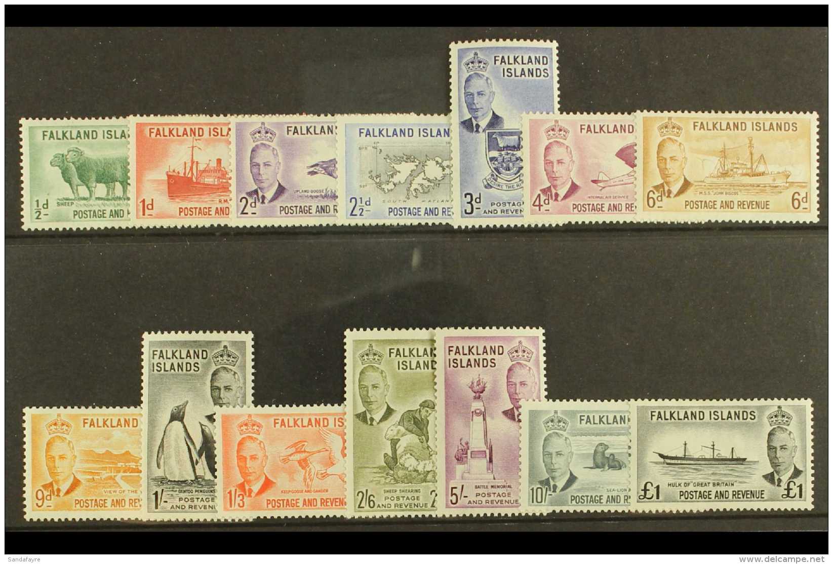 1952  Pictorial Definitive Set, SG 172/85, Fine Mint (14 Stamps) For More Images, Please Visit... - Falkland