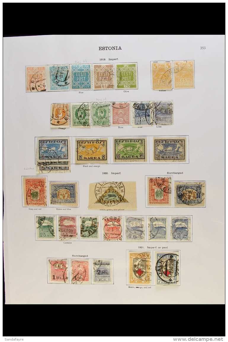 1919-39 INTERWAR COMPREHENSIVE COLLECTION  An Extensive Mint And Used Collection (mostly Fine Used) On Printed... - Estonia