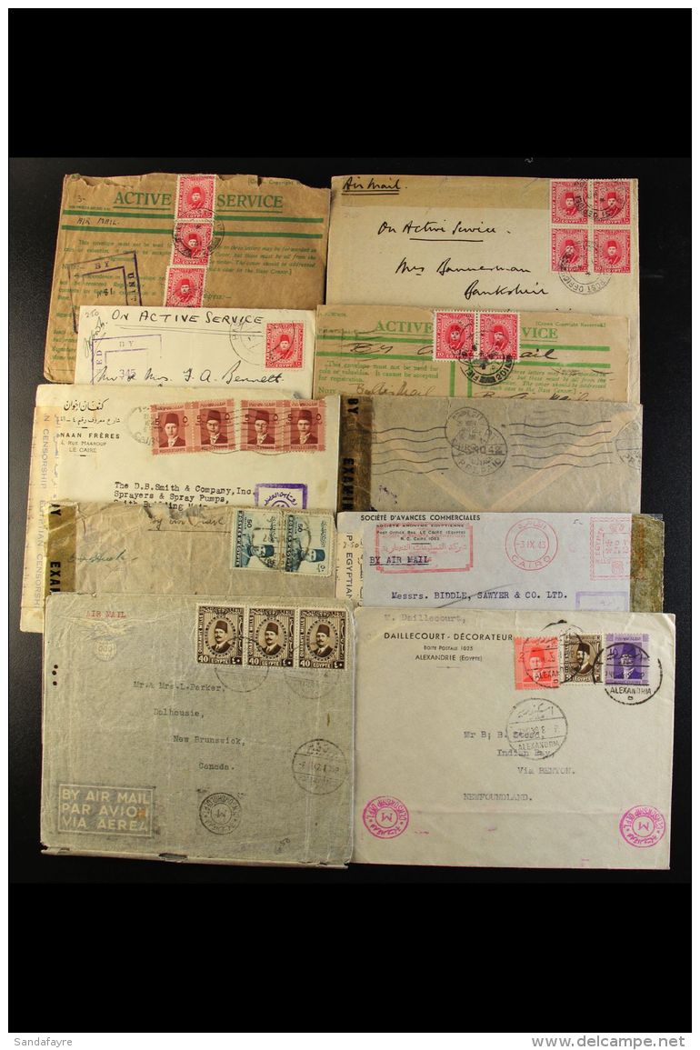 1939-1945 WWII CENSORED COVERS.  An Interesting Collection/accumulation Of Commercial Airmail Covers, Mostly... - Otros & Sin Clasificación