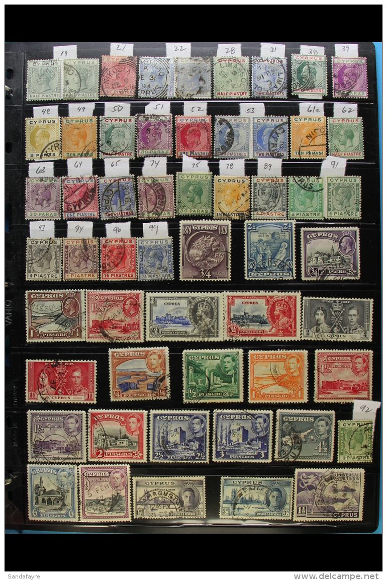 1880-1980 USED COLLECTION.  An ALL DIFFERENT Collection Presented On Double Sided Stock Pages In A File Folder,... - Otros & Sin Clasificación