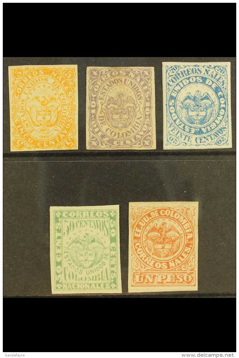 1868  Complete Basic Set With One Of Each Value, Scott 53/57, Mint With Margins Clear Of The Designs. (5 Stamps)... - Colombia