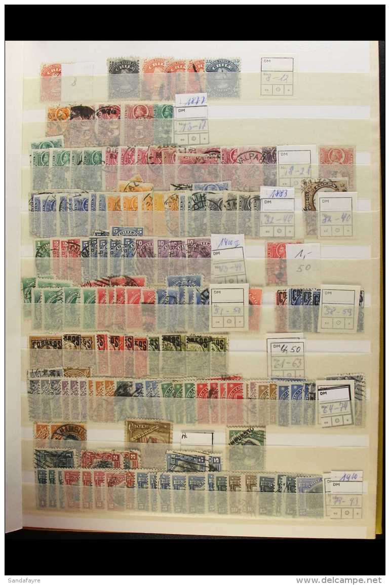 1867-1980's INTERESTING RANGES  In A Stockbook, A Few Mint/nhm But Mostly Used Stamps With Light Duplication.... - Chili