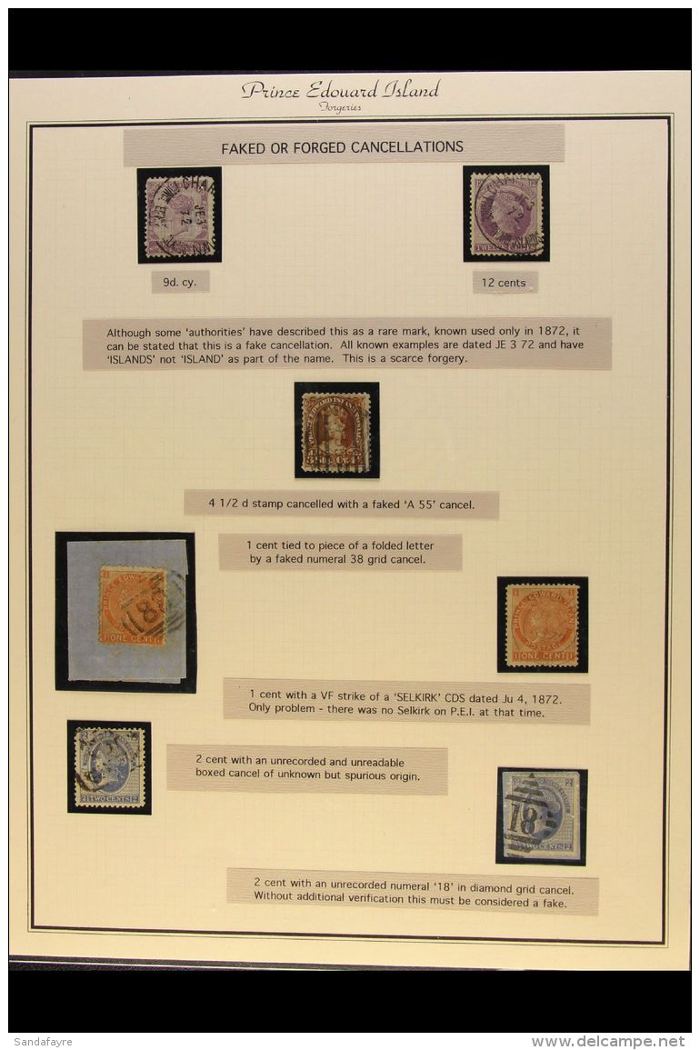 FORGERIES  Nicely Written Up Collection Covering The "Pence" And "Cents" Issues. Includes A Strong Range Of... - Otros & Sin Clasificación