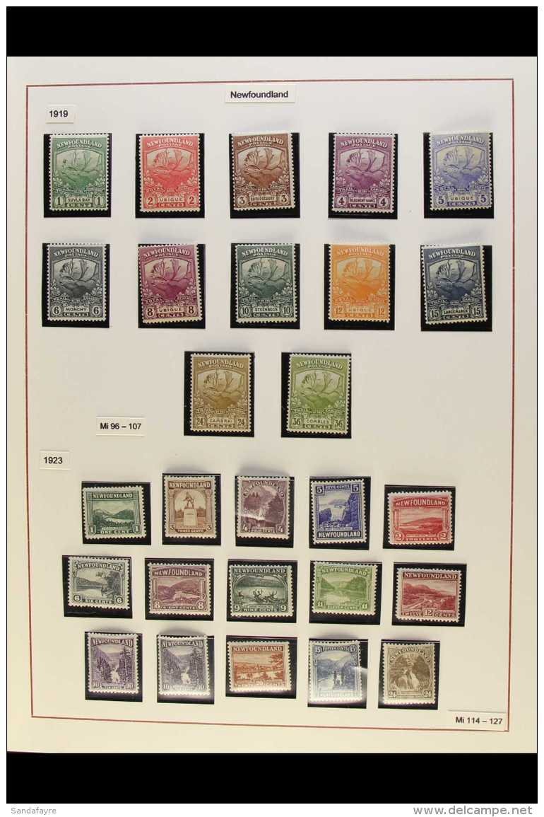 1919-37 FINE MINT COLLECTION OF SETS  Presented In Mounts On Album Pages. Includes 1919 Caribou Set, 1923 Views... - Otros & Sin Clasificación