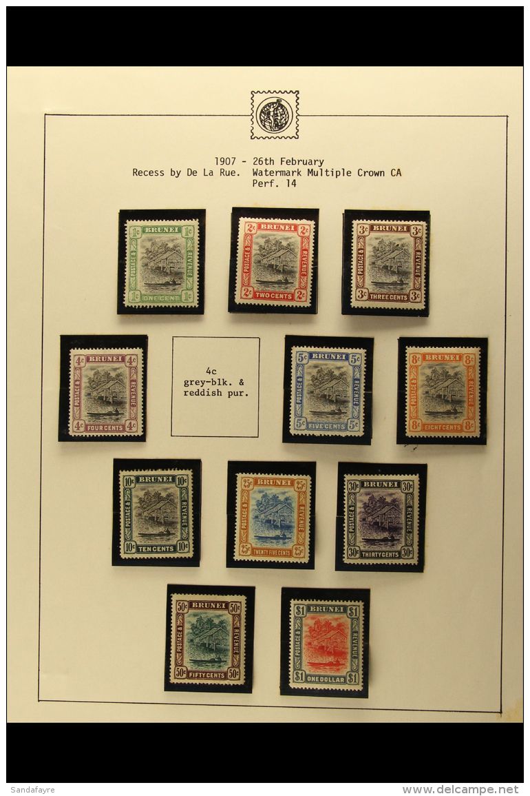 1907-37 ALL DIFFERENT MINT COLLECTION  Neatly Presented In Mounts On Album Pages. Includes 1907-10 Set, 1908-22... - Brunei (...-1984)