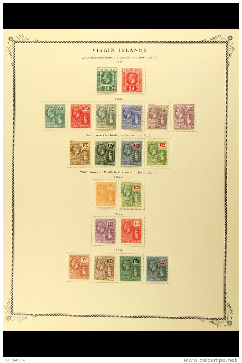 1866-1970 ALL DIFFERENT MINT COLLECTION  On Scott Printed Leaves. Note 1866 1d (no Gum); 1867-70 1d (no Gum) And... - Iles Vièrges Britanniques