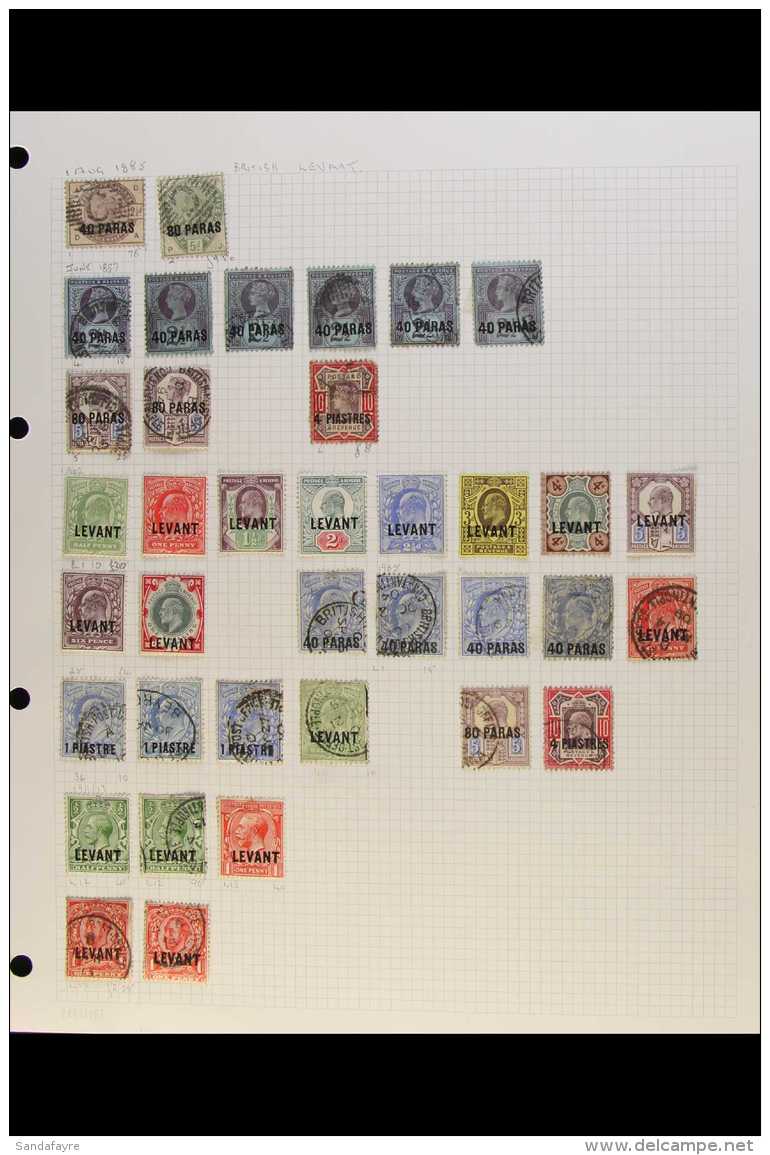 1885-1935 COLLECTION.  A Most Useful Mint &amp; Used Collection Presented On A Pair Of Album Pages. Includes... - Levante Británica