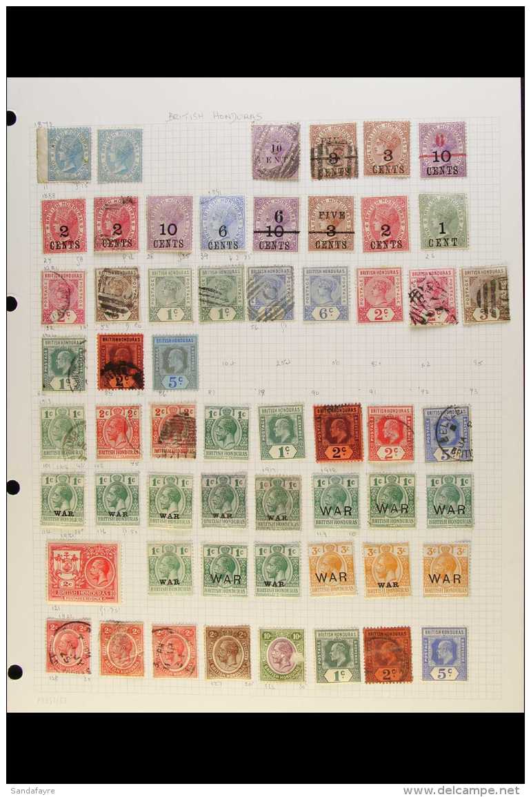 1872-1985 EXTENSIVE COLLECTION  A Mint &amp; Used Collection Presented On Album Pages, Often Duplicated Ranges... - Honduras Británica (...-1970)