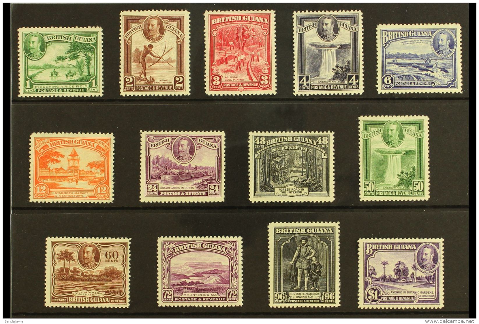 1934  KGV Pictorial Definitive Set, SG 288/300, Very Fine Mint, Many Stamps (including The Top Values) Never... - Guayana Británica (...-1966)