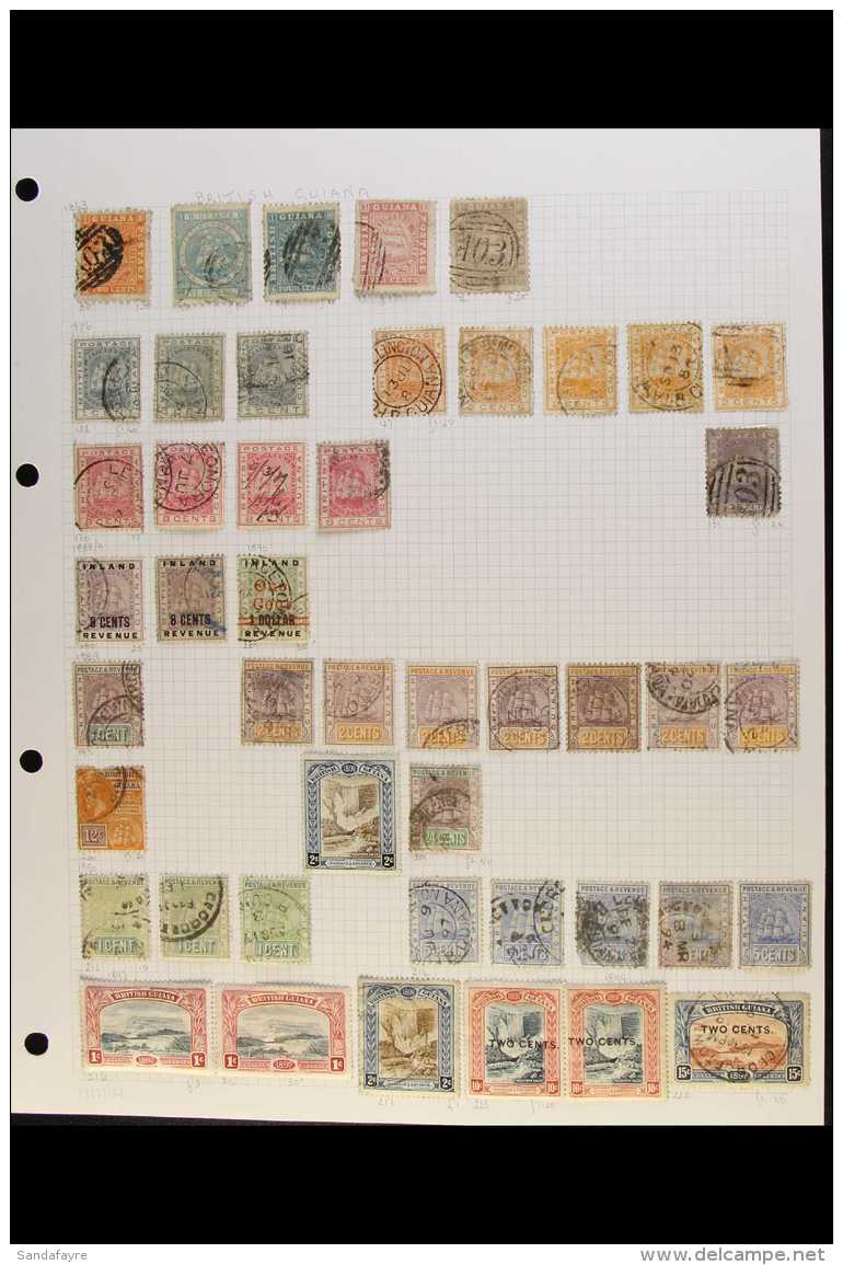 1863-1989 COLLECTION  A Mint &amp; Used Collection Presented On Album Pages With Often Duplicated Ranges... - Guyane Britannique (...-1966)