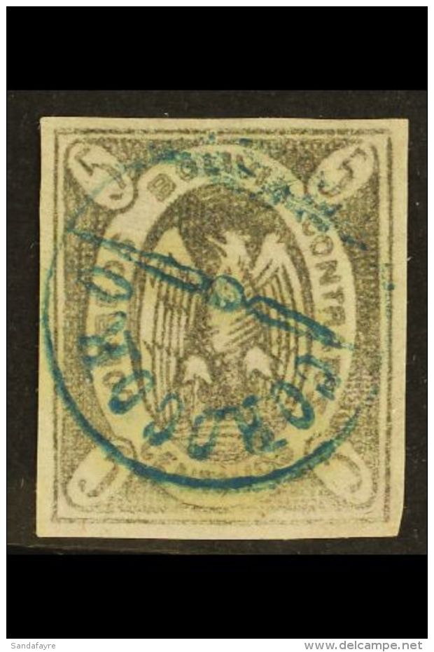 1867-68  5c Violet Condor (Scott 3, SG 10b), Fine Used With Nice Circular "Corocoro" Postmark In Blue, Four Large... - Bolivie