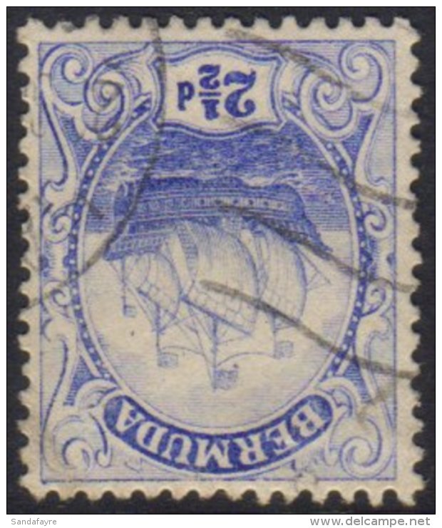 1912  2&frac12;d Blue Ship, Watermark Inverted And Reversed SG 48y, Fine Used, Scarce ! For More Images, Please... - Bermudes