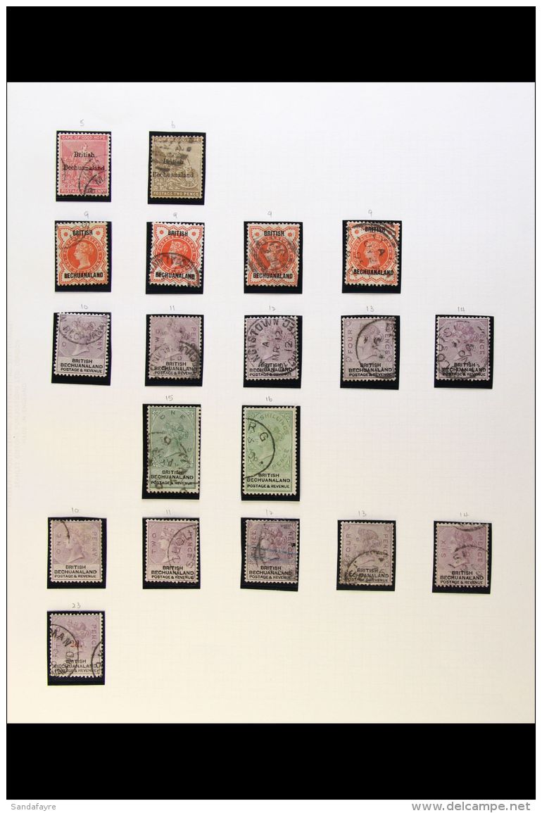 1885-1945 USED COLLECTION  In Hingeless Mounts On Leaves, Inc 1888 Set To 2s, 1891 1d Opt, 1891-1904 Set, 1888 1d... - Autres & Non Classés