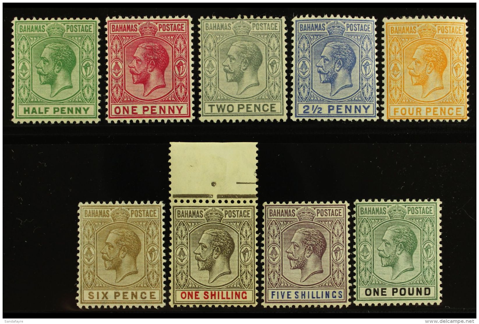 1912-19  KGV Complete Set, SG 81/89, Very Fine Mint, Very Fresh. (9 Stamps) For More Images, Please Visit... - Otros & Sin Clasificación