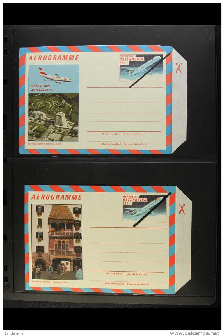 AEROGRAMMES  1987-1995 All Different Very Fine Unused Group Of Picture Aerogrammes With SPECIMEN Diagonal Black... - Autres & Non Classés