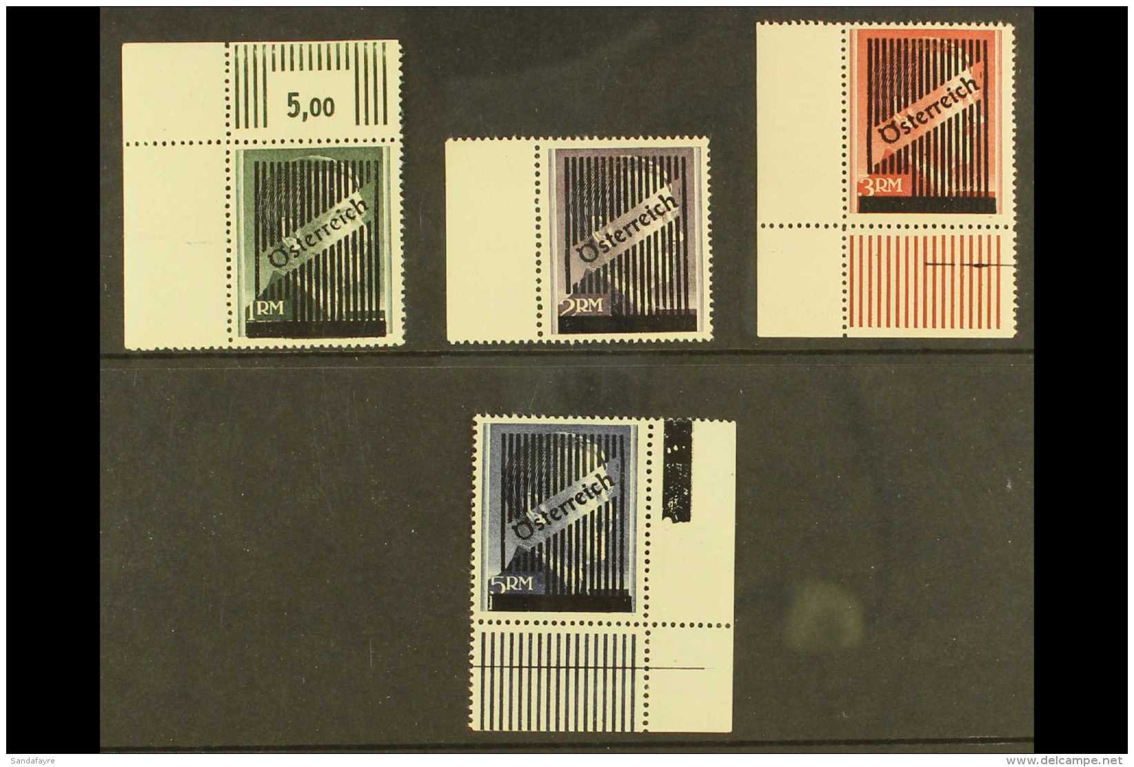 1945  Third Vienna Overprints Unissued High Values Perf 14 Complete Set, Michel Va/d B (see Note After SG 867),... - Other & Unclassified