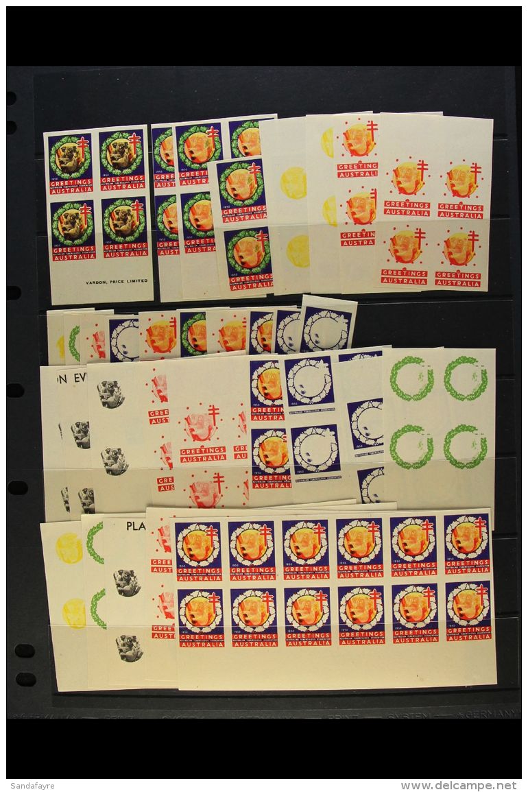 CHRISTMAS SEALS - PROOFS  1947-1968 Substantial Accumulation Of Progressive Colour Proofs, With And Without Gum... - Otros & Sin Clasificación