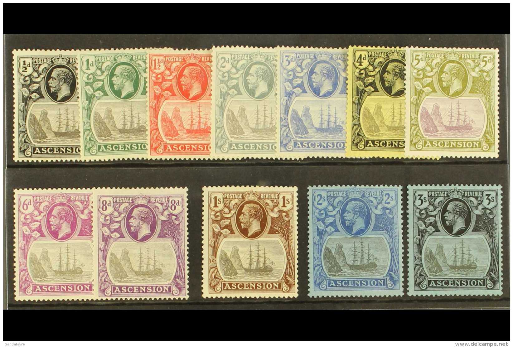 1924-33  Badge Of St Helena Complete Set, SG 10/20, Very Fine Mint (12 Stamps) For More Images, Please Visit... - Ascensión