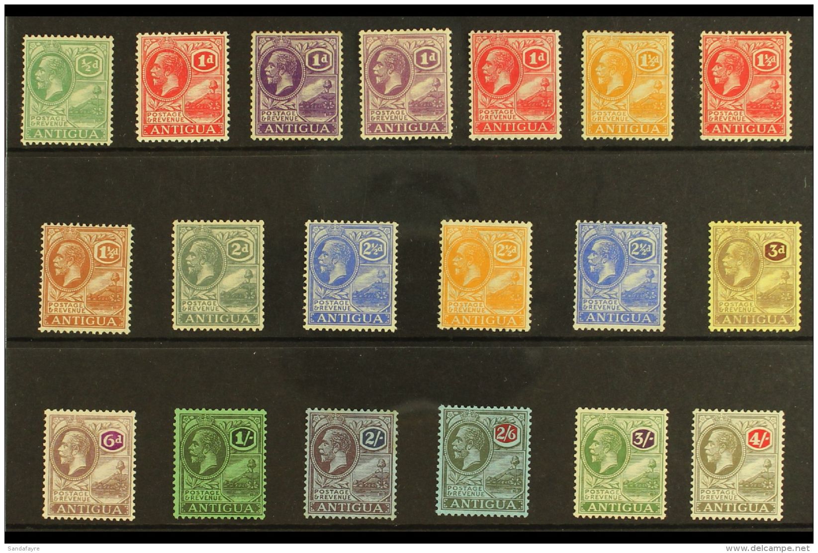 1921-29  Watermark Multiple Script CA Complete Set, SG 62/80, Including All The SG Listed Shades, Very Fine Mint.... - Other & Unclassified