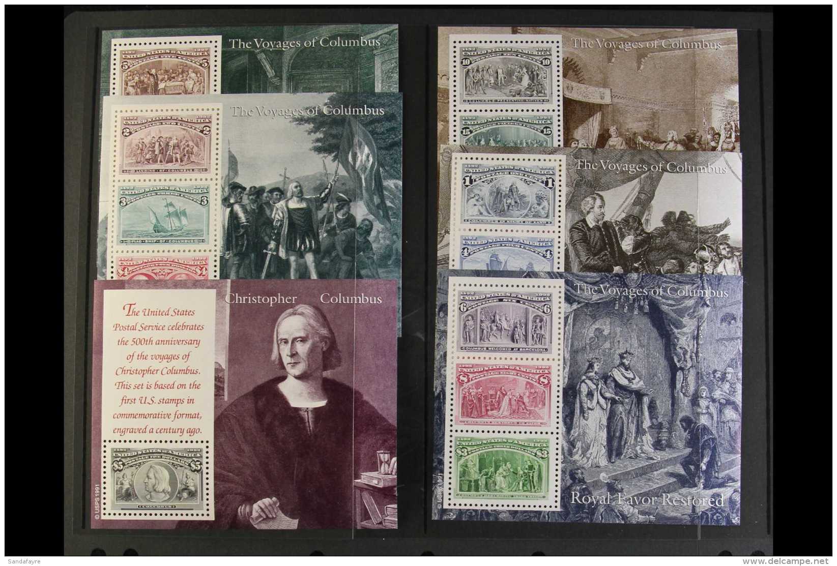 CHRISTOPHER COLUMBUS  1893-1991 Small Mint &amp; Used Topical Collection On Pages, Inc USA 1893 To 15c Used, 1991... - Non Classés