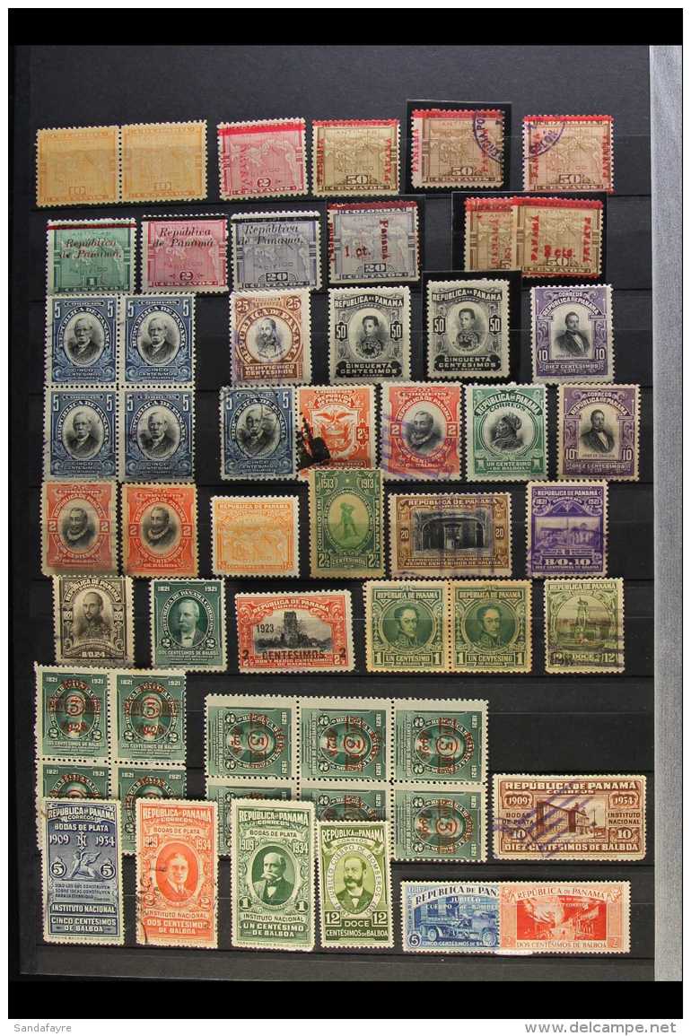 PANAMA AND CANAL ZONE  1892-1953 Mint And Used Collection Which Includes A Few Republic Map Opts And Surcharges,... - Otros & Sin Clasificación