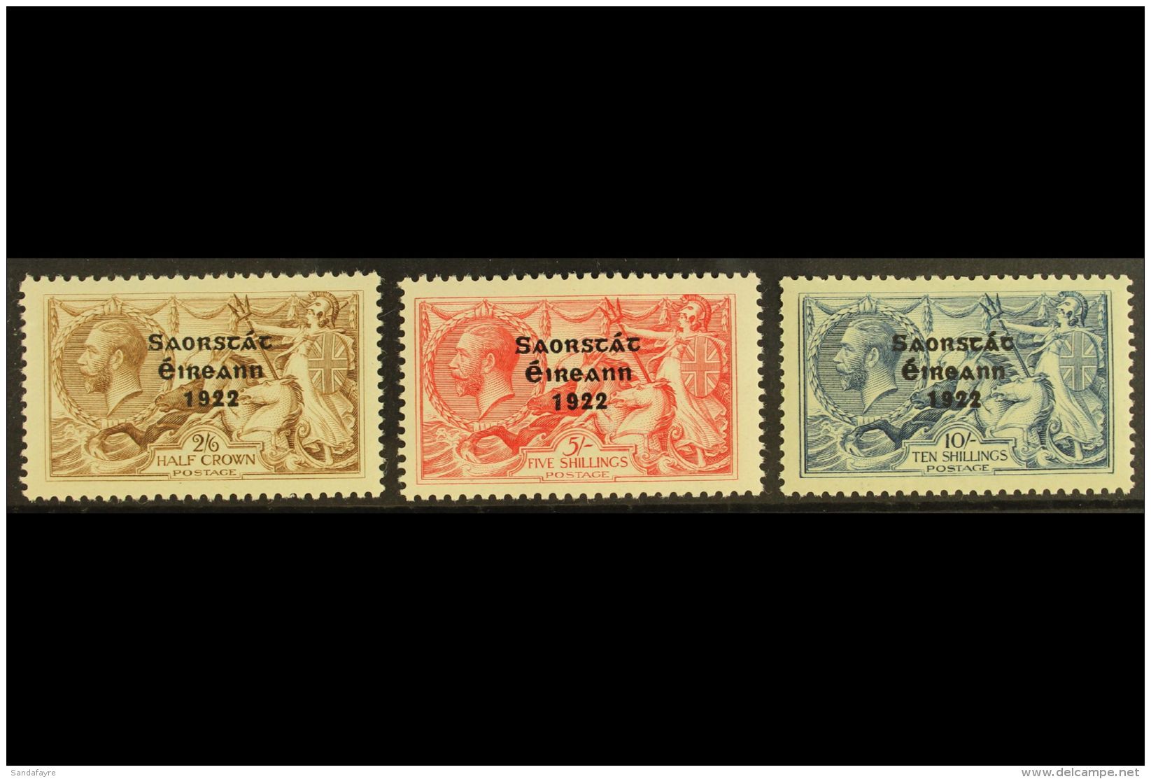 1927-28 SEAHORSES SET  2s6d To 10s, SG 86/88, The 10s From The Broken "S" Plate, Fine Mint. (3) For More Images,... - Otros & Sin Clasificación