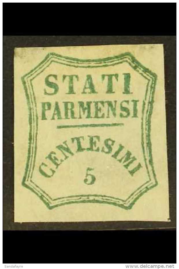 PARMA  1859 5c Blue Green, Provisional Govt, Sass 12, Fine Mint No Gum. A Little Light Soling At Top But A Scarce... - Sin Clasificación