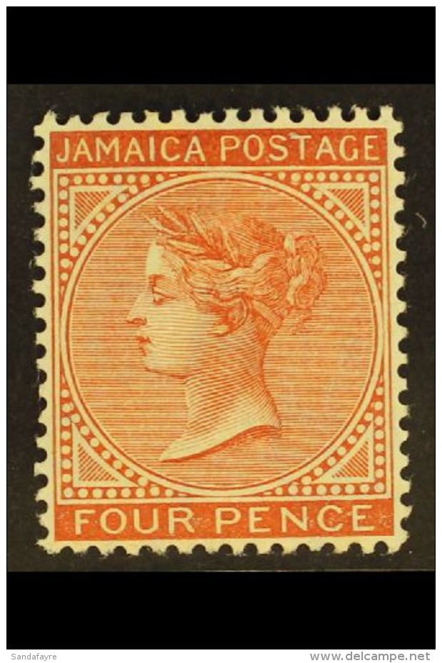1905-11  4d Red-brown QV, SG 48, Very Fine Mint, Fresh. For More Images, Please Visit... - Jamaica (...-1961)