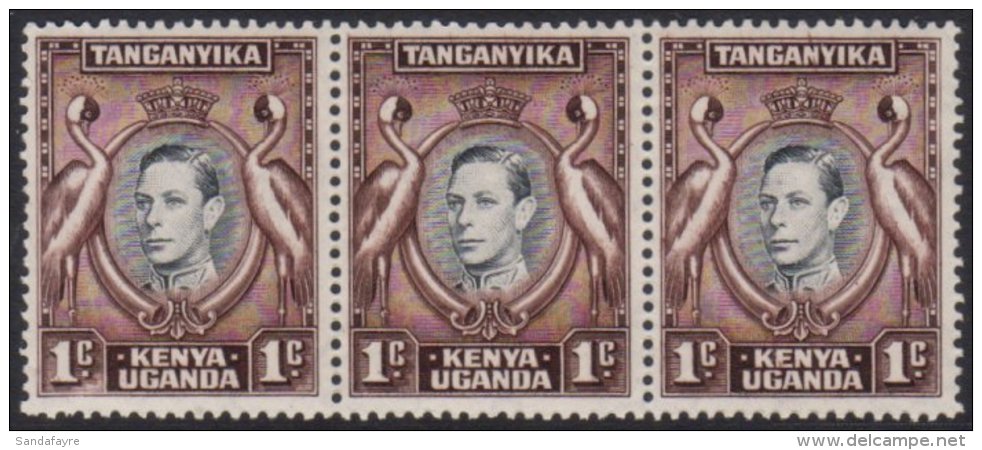 1942  1c Black And Chocolate Brown With The "DAMAGED VALUE TABLET" Variety, SG 131ac, Fine Never Hinged Mint In... - Vide