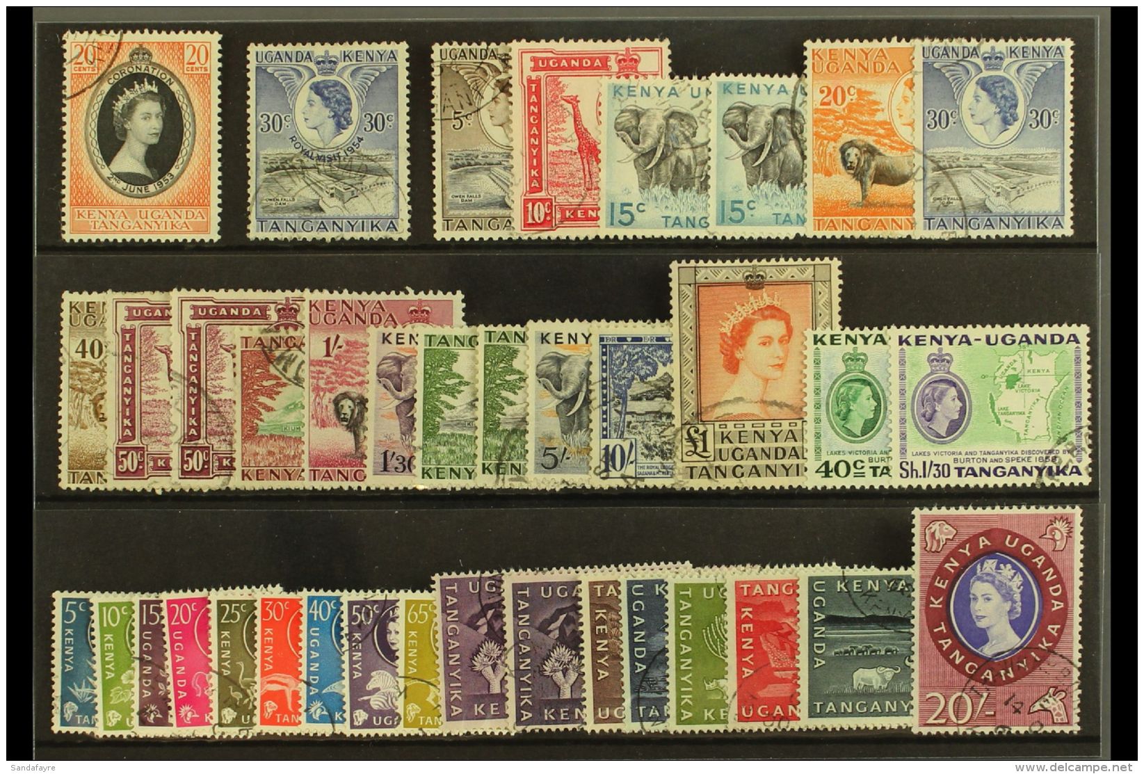 1953-62  Complete Fine Used Run, SG 165/98, Plus 1954 15c Redrawn, 50c Shade, 2s Shade, 1960-62 1s Shade. A Fine... - Vide