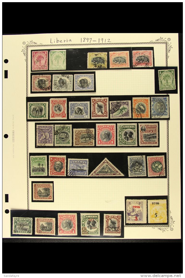 1866-1994 ALL DIFFERENT COLLECTION  A Mint And Used Collection On Album Pages, A Useful Lot With Good 19th... - Liberia
