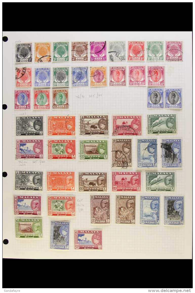 KEDAH  A Most Useful Mint &amp; Used Collection Presented On Album Pages With Some Duplicated Noted. Includes... - Autres & Non Classés