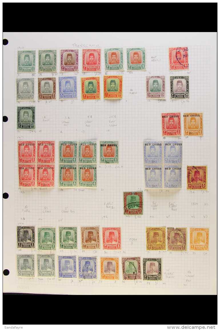 TRENGGANU  1910-1989 MOSTLY MINT Collection Presented On Album Pages That Includes 1910 Range With Most Values To... - Autres & Non Classés