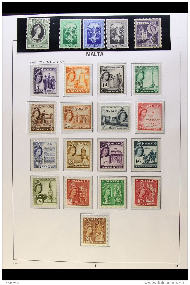 1953-1970 COMPREHENSIVE MINT/NHM COLLECTION  On Hingeless Pages, All Different, Many Stamps Are Never Hinged,... - Malte (...-1964)