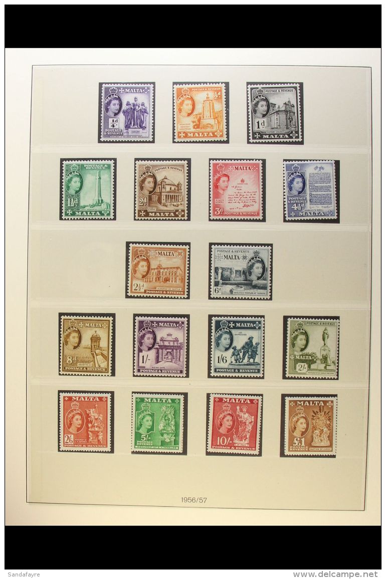 1953-1978 COMPLETE NEVER HINGED MINT COLLECTION  In A Lindner Hingeless Album, ALL DIFFERENT, Inc 1956-58 Set,... - Malta (...-1964)