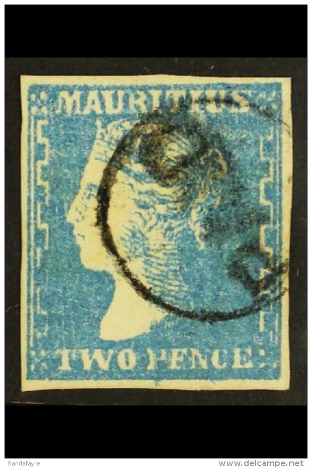 1859  2d Pale Blue, Dardenne Printing, SG 44, Very Fine Used With Large Even Margins, Full Even Colour And Almost... - Mauricio (...-1967)