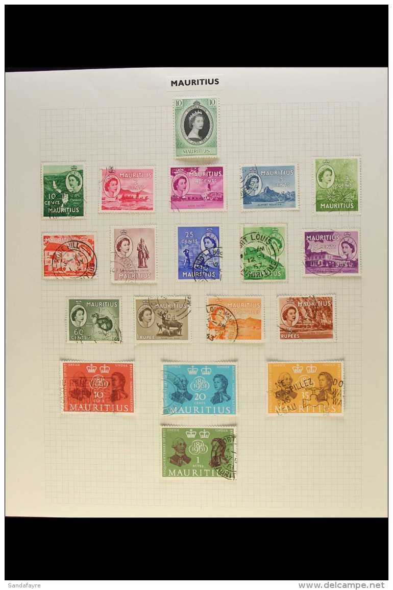 1953-2000 FINE USED COLLECTION  An Attractive Collection, ALL DIFFERENT &amp; Neatly Presented In Album Pages,... - Mauritius (...-1967)