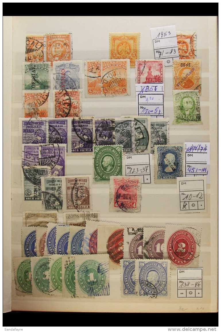 1856-1980's INTERESTING RANGES  In A Small Stockbook, Some Mint/nhm But Mostly Used Stamps With Light... - México