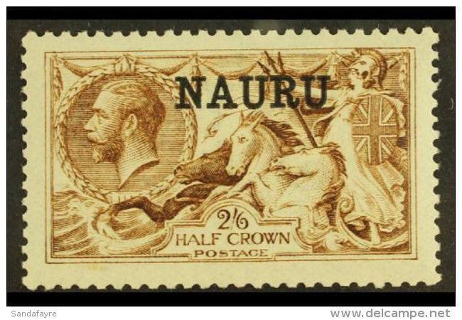 1916-23  2s6d Yellow- Brown De La Rue, SG 20, Never Hinged Mint. For More Images, Please Visit... - Nauru