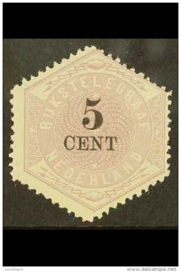 TELEGRAPH STAMPS  1877 5c Black And Lilac, NVPH TG3, Fine Never Hinged Mint. Scarce Thus! For More Images, Please... - Otros & Sin Clasificación