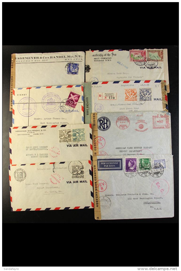 1940s CENSOR COVERS &amp; CARDS COLLECTION  A Most Interesting Collection Of Covers &amp; Cards, Many Posted To... - Autres & Non Classés