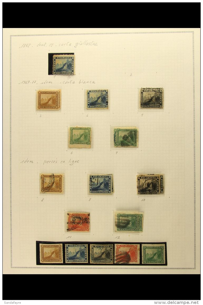 1862-1901 OLD TIME COLLECTION  A Most Useful Range, Presented On Album Pages With A Range Of Mint &amp; Used... - Nicaragua