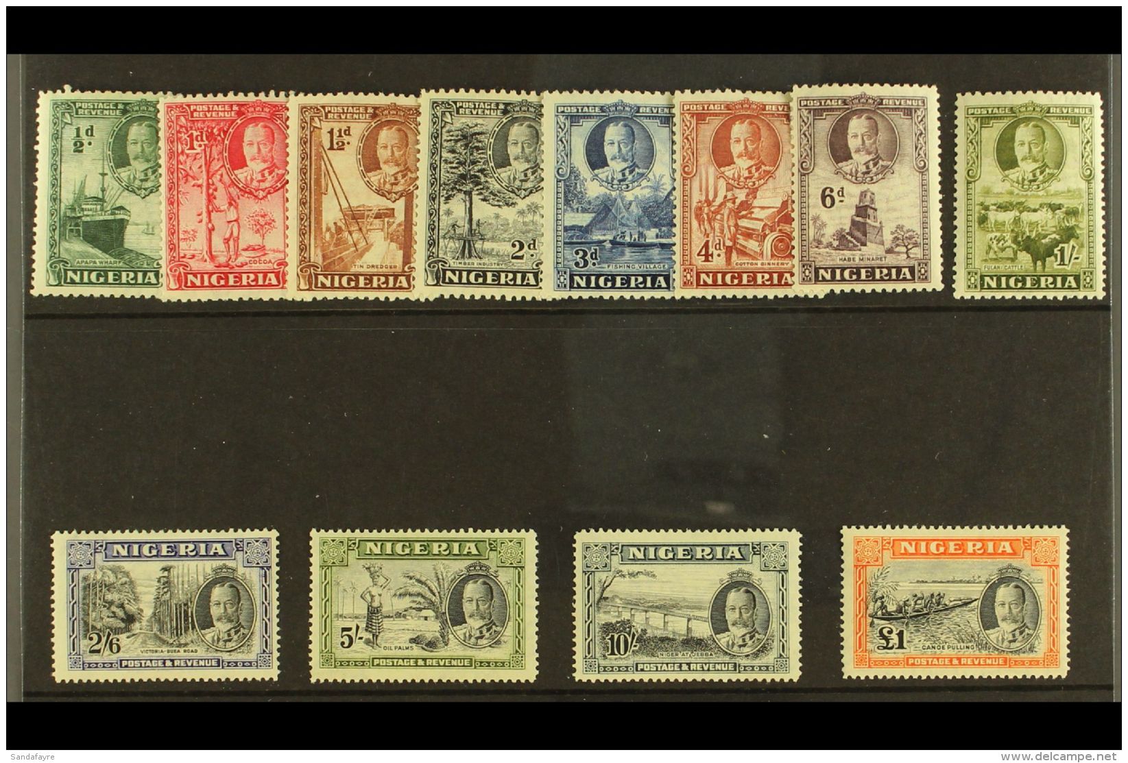 1936  KGV Pictorial Definitive Set, SG 34/45, Very Fine Mint. (12 Stamps) For More Images, Please Visit... - Nigeria (...-1960)