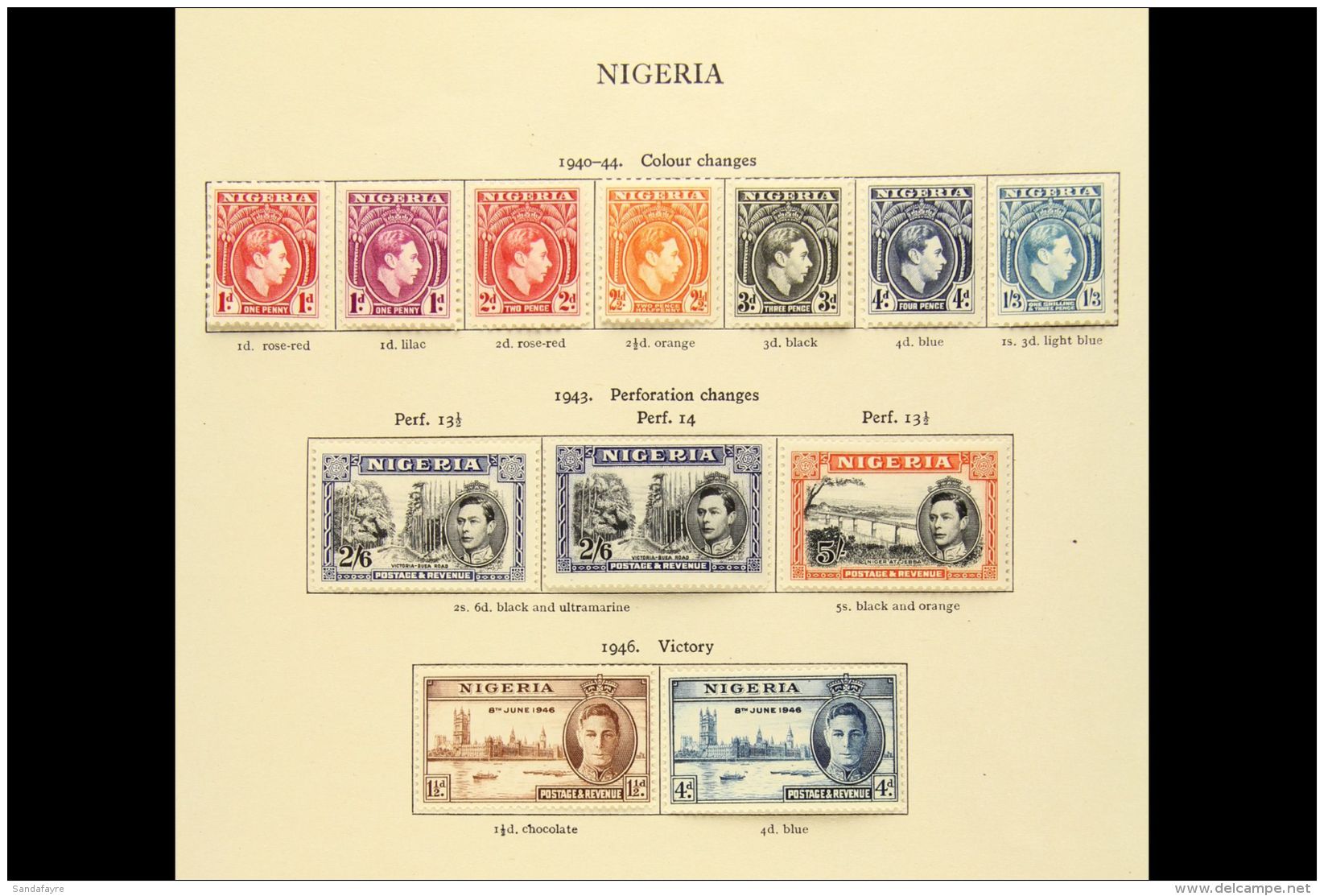 1937-51 KGVI COMPLETE FINE MINT COLLECTION  On Dedicated Album Pages, Complete From 1937 Coronation Set To 1949... - Nigeria (...-1960)