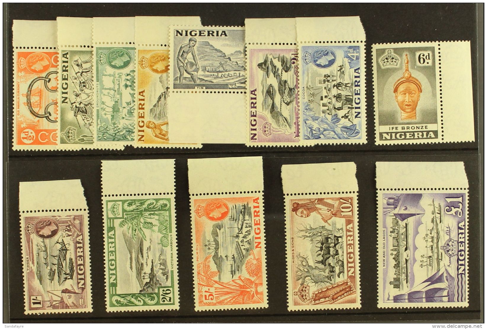 1953-58  Definitives Complete Set, SG 69/80, Never Hinged Mint. (13 Stamps) For More Images, Please Visit... - Nigeria (...-1960)